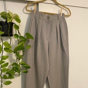 Giorgio Armani grey pleated vintage wool trousers, size 8